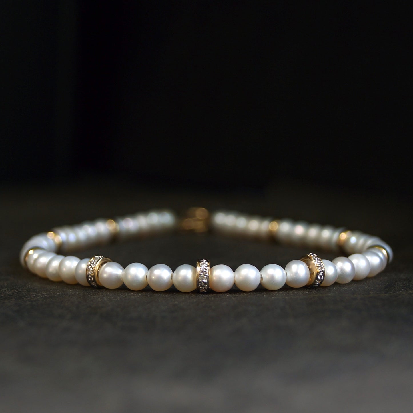 Diamond & Pearl Bracelet | 4mm