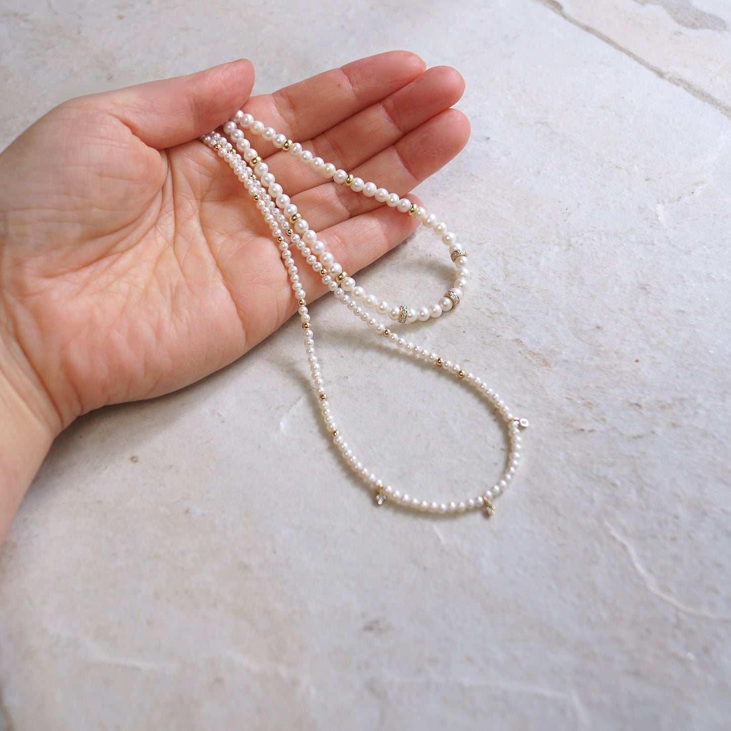 Diamond & Pearl Bracelet | 4mm