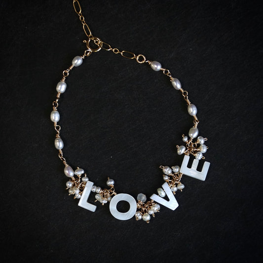 LOVE Pearl Bracelet