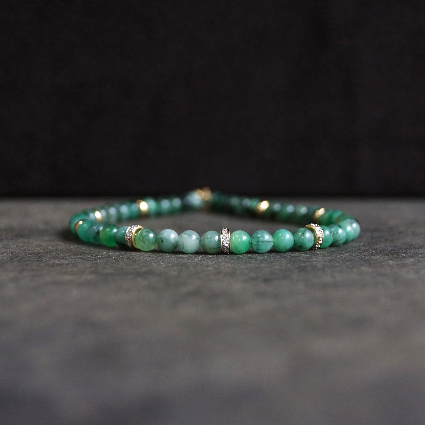 Diamond & Emerald Bracelet | 4mm