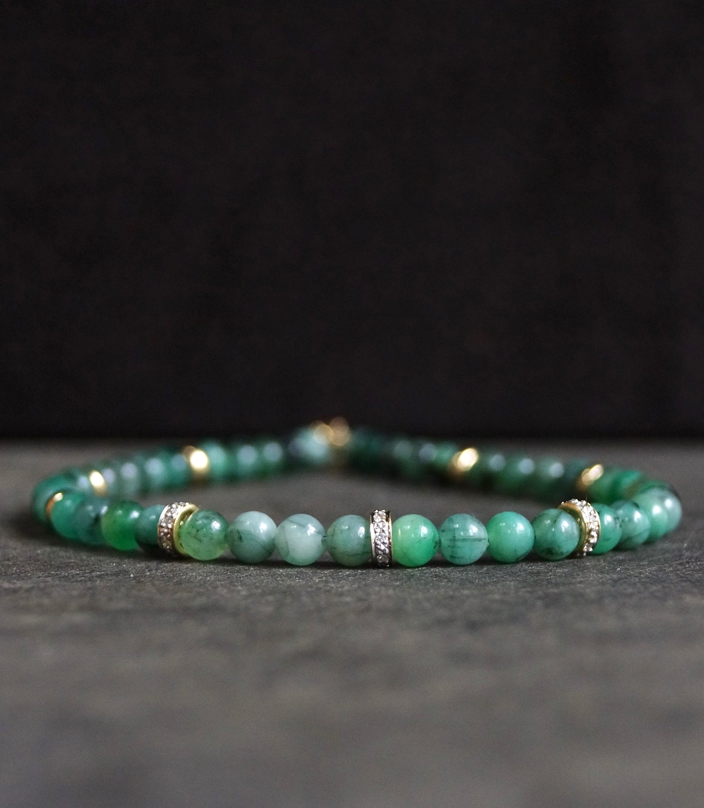 Diamond & Emerald Bracelet | 4mm