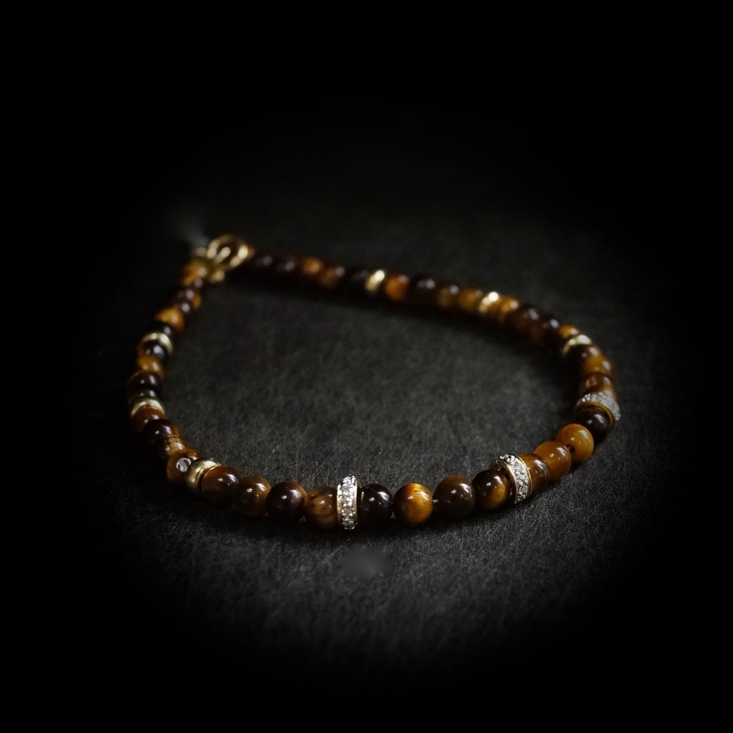 Diamond & Tiger's Eye Bracelet | 4mm
