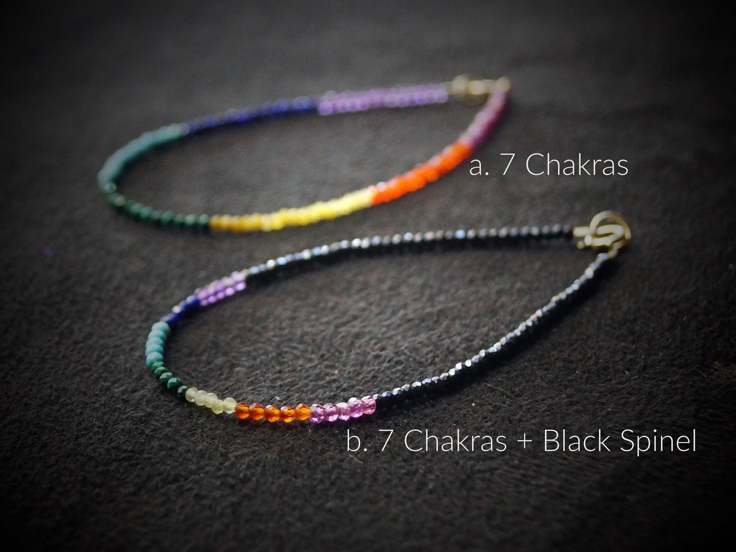 14K Solid Gold: 7 Chakra Bead Bracelet| Spiritual Healing Stones| Chakra Crystals| Fine Jewelry| Healing Stones