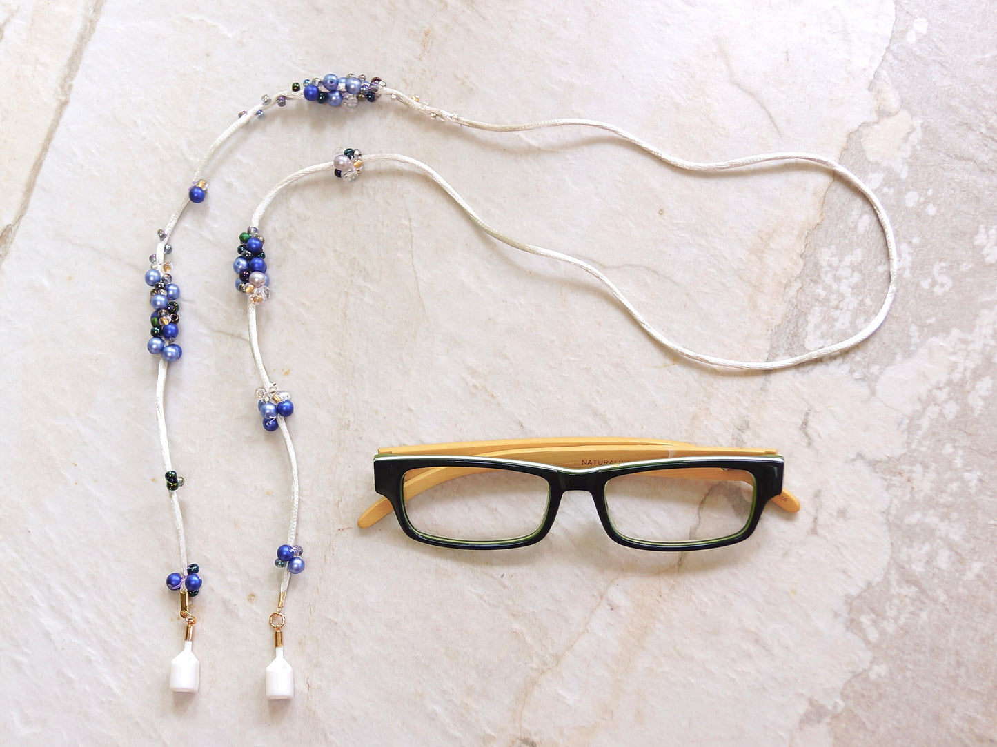 Eye Glasses Straps, Beaded Necklace Straps, Fiber Lariat Necklace, Ivory Pearls, Wireless Earbuds, Trendy Jewelry Straps, Embroidered Straps