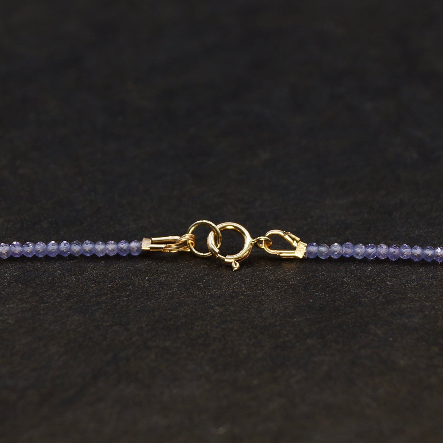 14K Solid Gold and Vermeil | Tanzanite Bead Bracelet | Delicate Skinny Bracelet | Precious Gemstone | Purple| Fine Jewelry