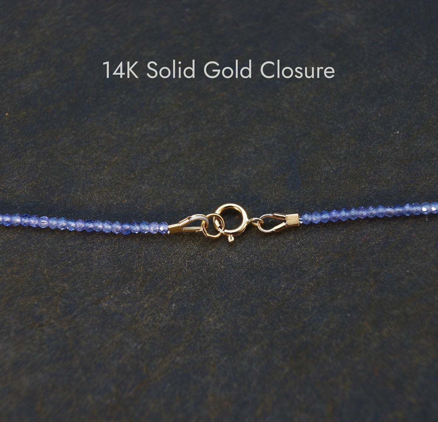 14K Solid Gold: Rainbow Moonstone Bead Bracelet | 2mm | Skinny | Blue Flush Gemstone | Healing Stone