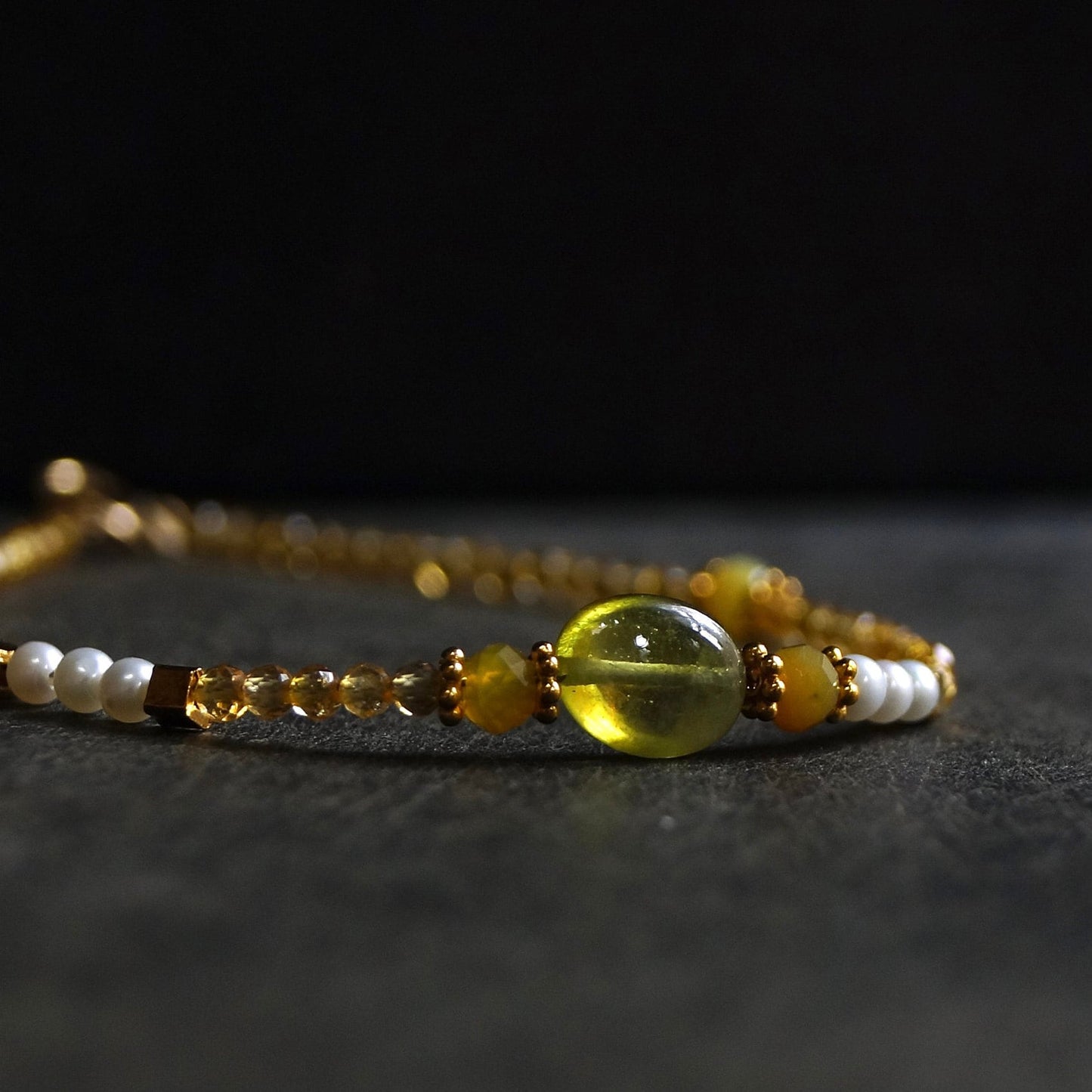 14K & 24K Vermeil: Citrine Bracelet| Yellow Sapphire| 2.5 mm|  Natural Sapphire| Dainty Bracelet, | Skinny Bracelet| Citrine Beaded Bracelet