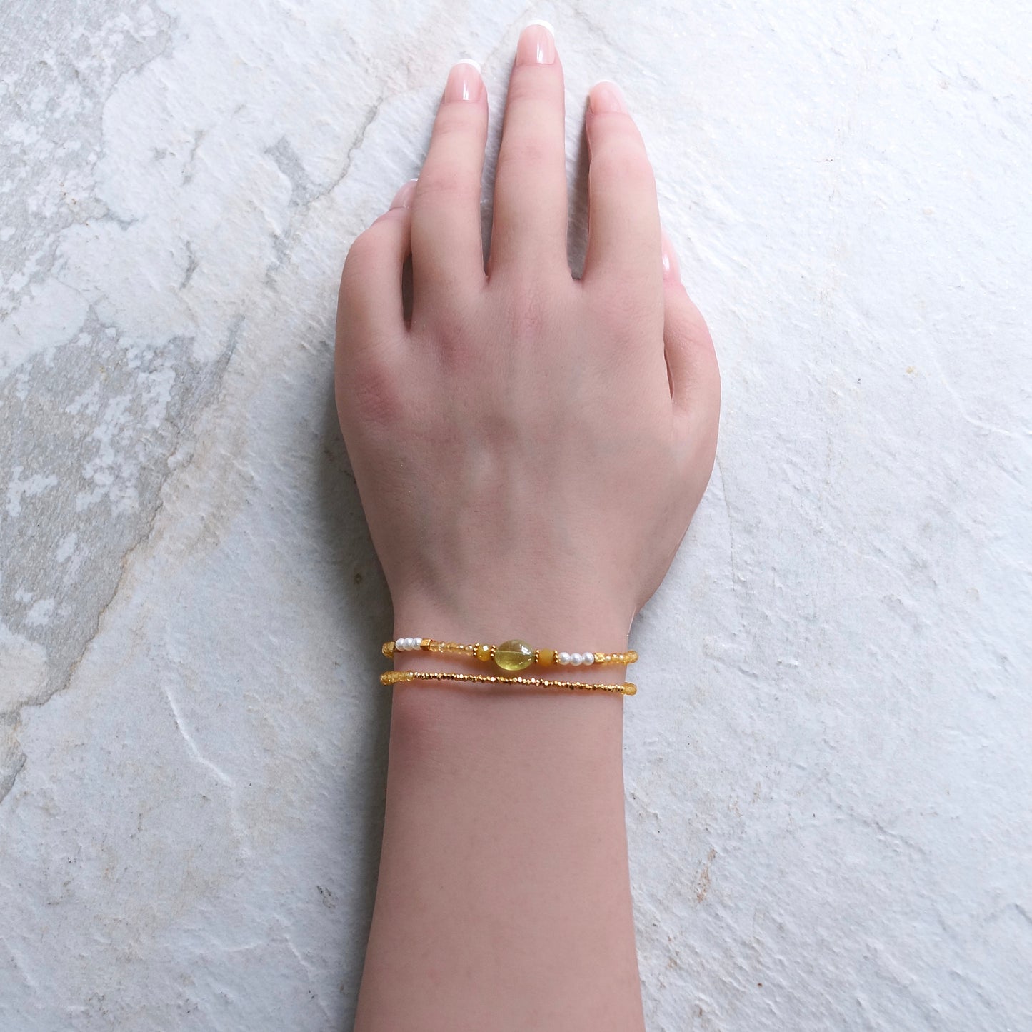 14K & 24K Vermeil: Citrine Bracelet| Yellow Sapphire| 2.5 mm|  Natural Sapphire| Dainty Bracelet, | Skinny Bracelet| Citrine Beaded Bracelet