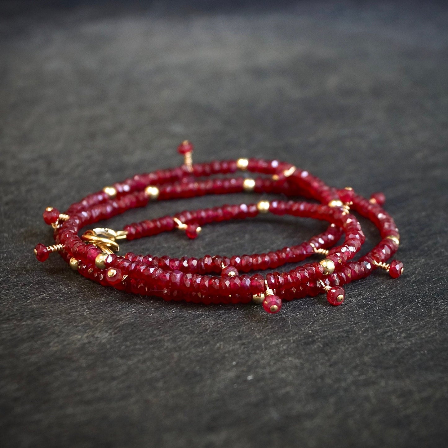 14K: Ruby Necklace | July Birthstone | Fine Jewelry | 2.5mm