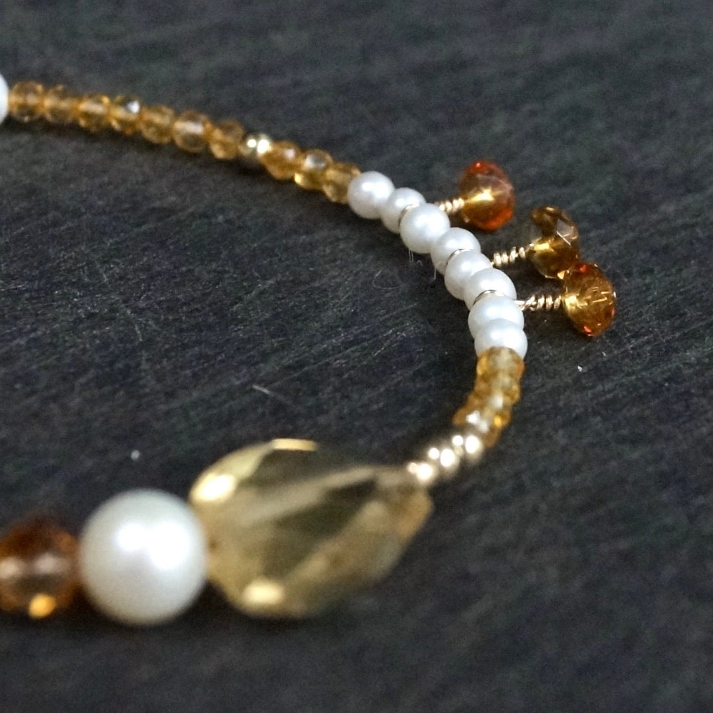 14K Solid Gold: Citrine Bracelet| Yellow | Fine Jewelry