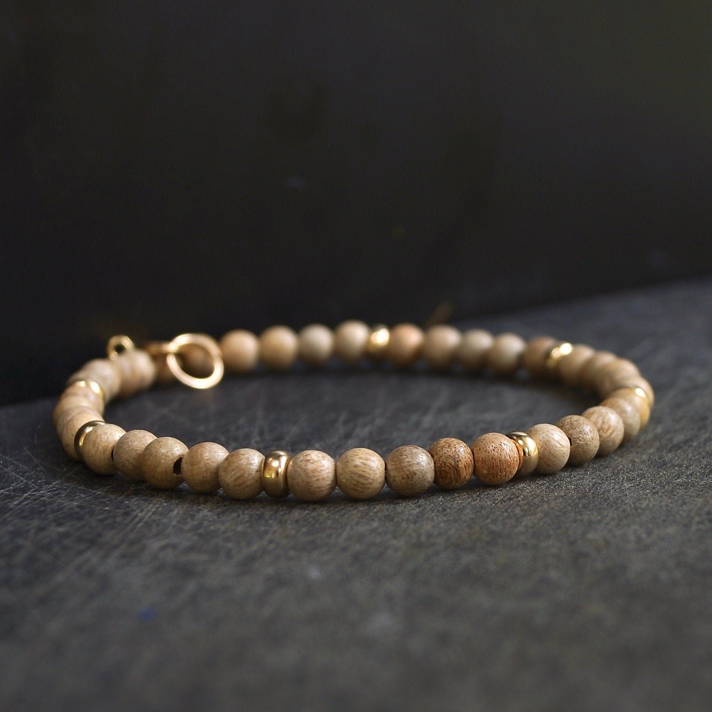 14K: Sandalwood Spiritual Bracelet | 4mm |  Fragrance Wood  | Fine Jewelry