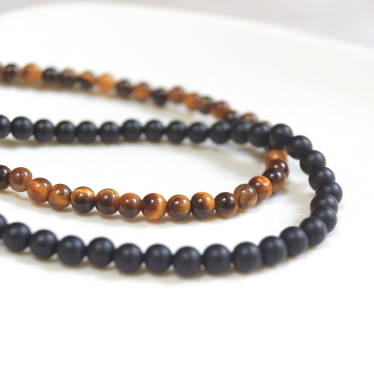 14K: Tiger's Eye Bracelet | 4mm | Spiritual Bracelet  | Fine Jewelry