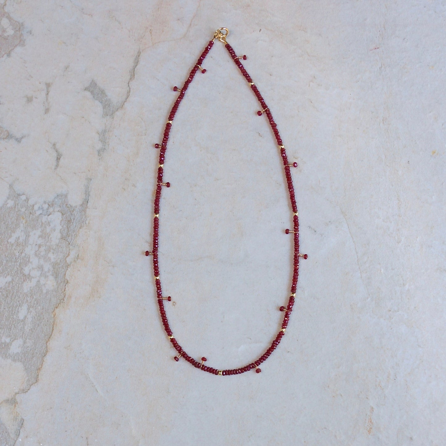 14K: Ruby Necklace | July Birthstone | Fine Jewelry | 2.5mm