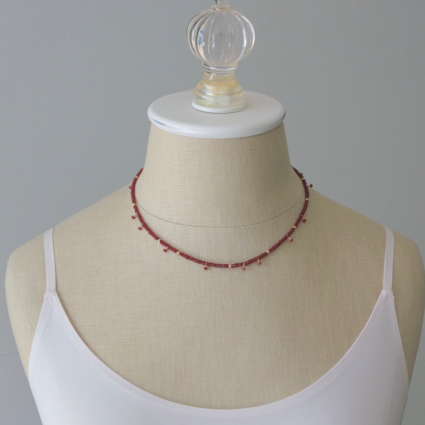 14K: Ruby Necklace | July Birthstone | Fine Jewelry | 2.5mm