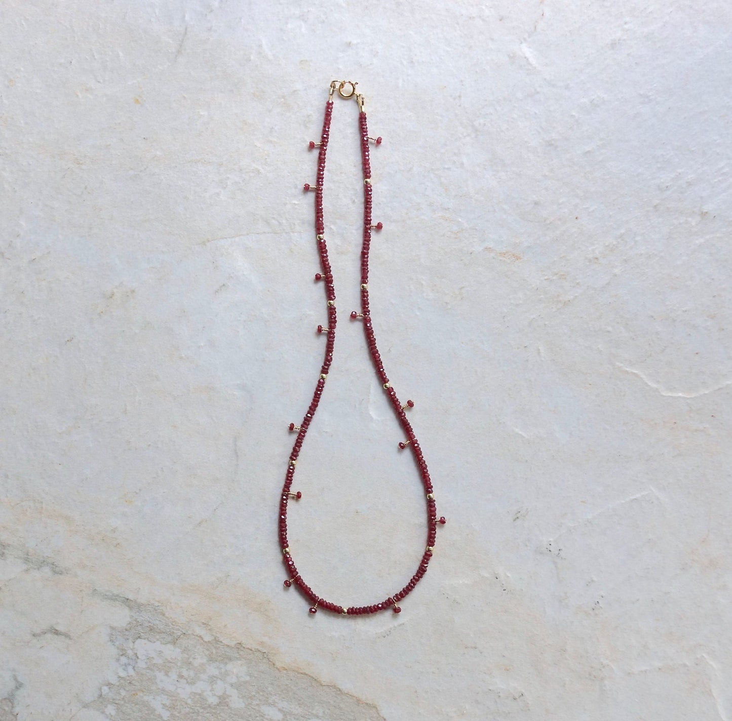 14K: Ruby Necklace | 2.5mm| July Birthstone