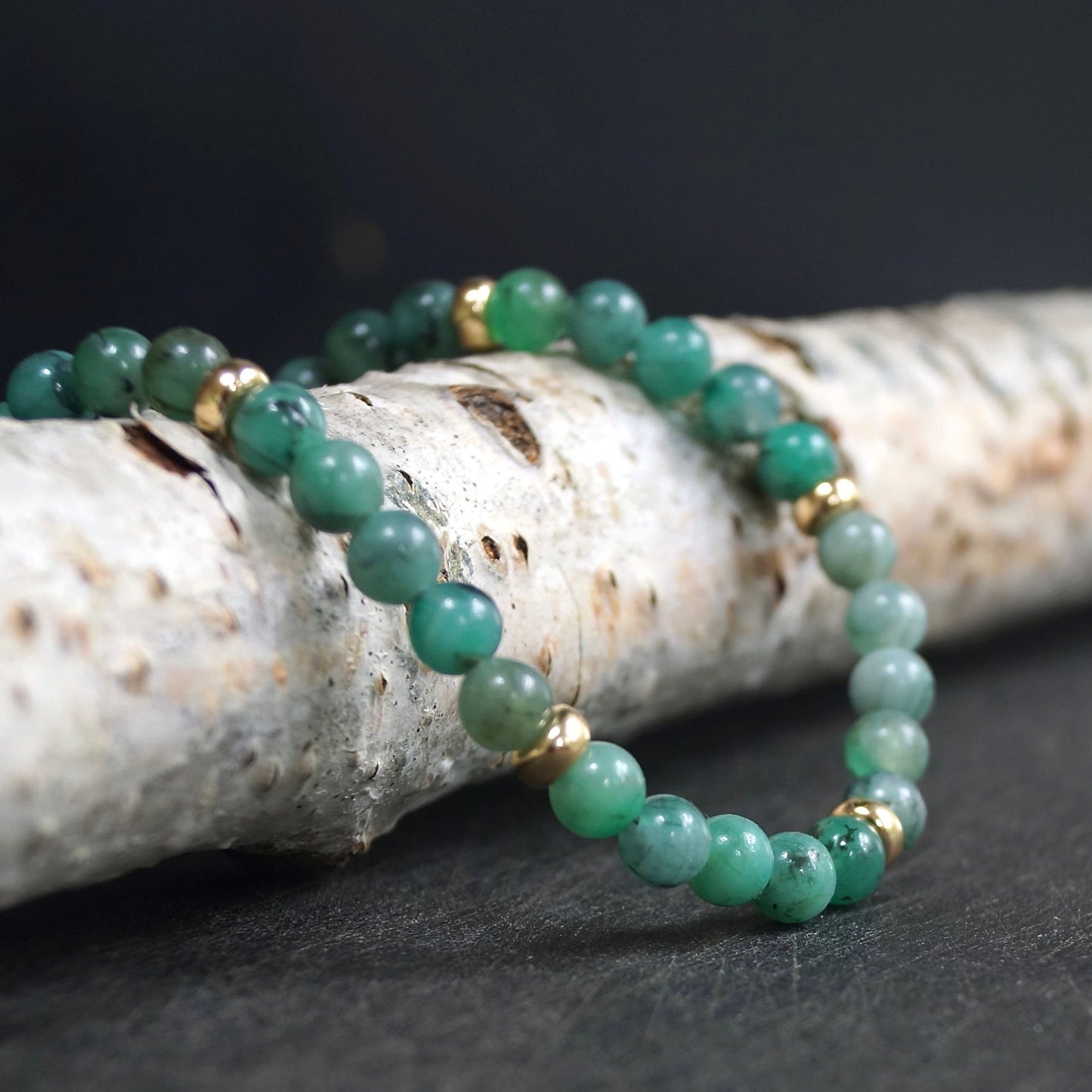 14K: Emerald Mens Bracelet | 4mm | Green | Fine Jewelry